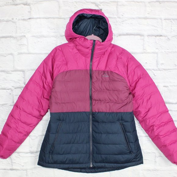L.L. Bean Jackets & Blazers - LL BEAN Colorblock Polyester Down Hooded Jacket Size Large